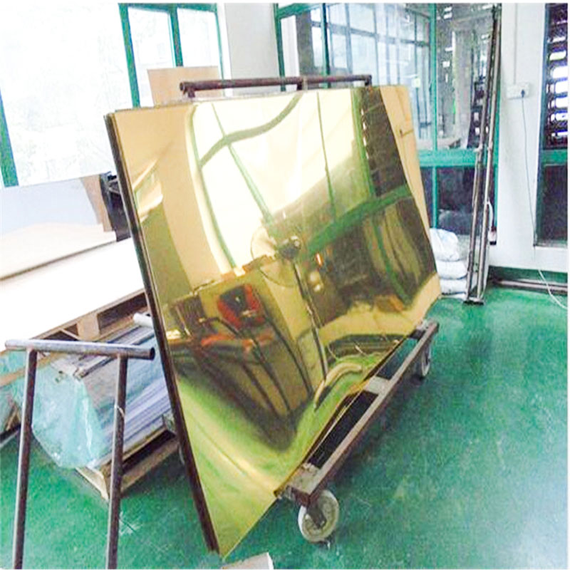Foglio personalizzato dello specchio del PVC di colore lucido di 0.8mm 4'X8 su fabbrica per lo specchio