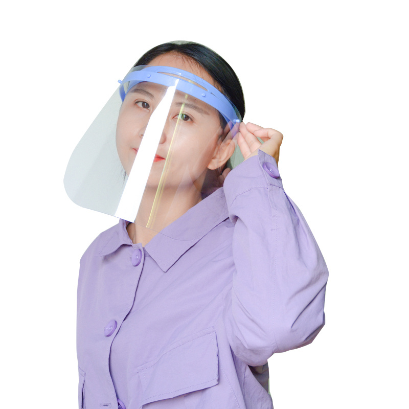 Visiera dentale riutilizzabile antispruzzo da 0,25 mm Visiera trasparente regolabile per la vendita